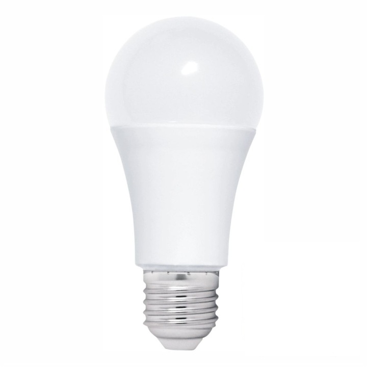 Set 3 Bec Led cu lumina adaptabila, model glob A60, 12W, 1080Lm