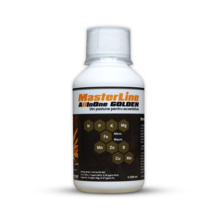 Műtrágya vízinövényeknek, MasterLine All In One Golden, 200 ml