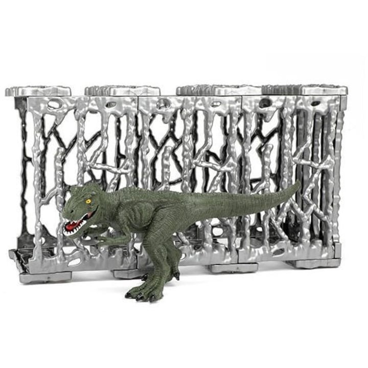 Фигура на динозавър в голяма клетка World of dinosaurs - 23 см, зелена