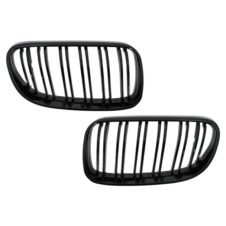 Vese hűtőrács BMW 3 E92 E93 Coupe Convertible LCI 2010-2015 dupla csíkos zongorafekete