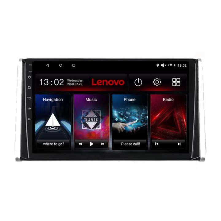 Dedikált navigáció Toyota Auris 2017 után D-Auris Lenovo Octa Core Android rádióval Bluetooth Internet GPS WIFI DSP 2+32 GB 4G KIT-AURIS+EDT-E510-LITE