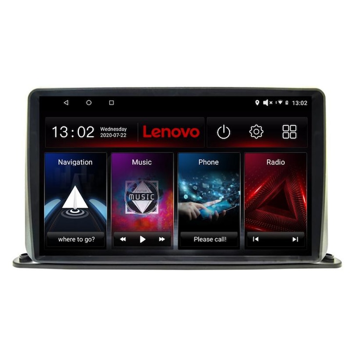 D-2in-1 Univerzális dedikált navigáció 2 az 1-ben Lenovo Octa Core Android rádióval Bluetooth Internet GPS WIFI DSP 2+32 GB 4G KIT-2in-1+EDT-E509-LITE