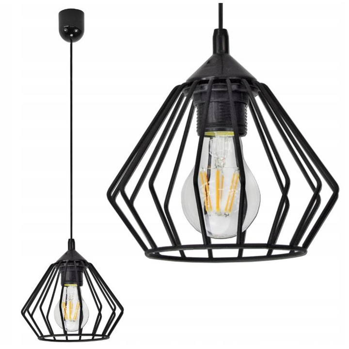 ADVITI Пендел Waya AD-LD-6263BE27M, E27, 60W, черен