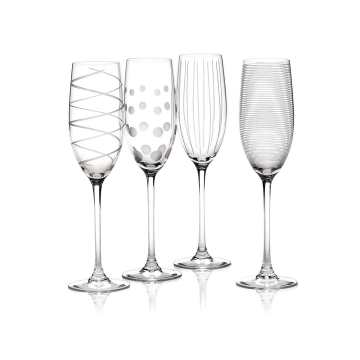 Set 4 pahare cu picior, Mikasa, Cristal, 236 ml, Transparent