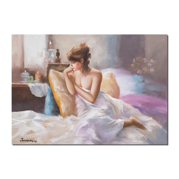 Tablou pictat manual Artnova, Amore mio, 70x50cm pictura ulei pe panza