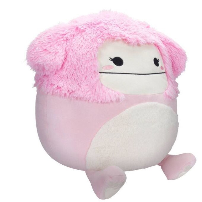 Squishmallows Brina Il Bigfoot Con Papillon Rosa - Peluche 40 Cm Ufficiale Jazwares