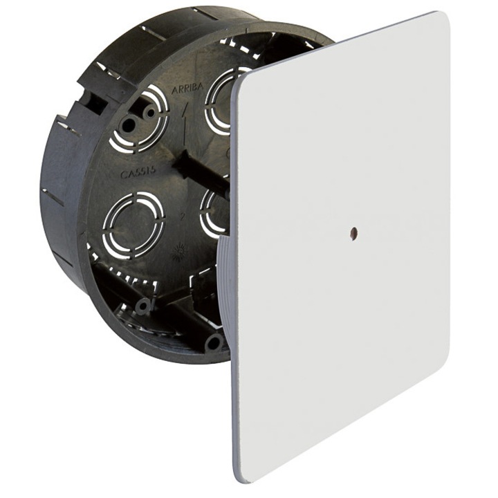 Doza derivatie Solera 6516, zidarie, capac patrat cu cleme, incastrata, 14 intrari Ø25, 4 intrari Ø32, Ø150x46