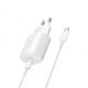 Incarcator retea Super Fast Charging compatibil cu Samsung A54/A52/A52S/A53/A23/A33/A70/A80/S20/S20 FE/Note 20, USB C, 25W, + Cablu, Alb