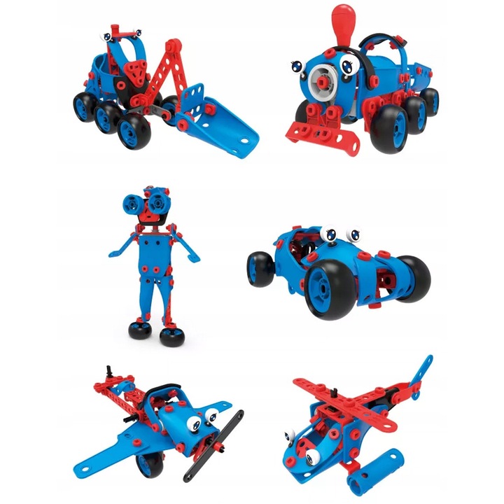 Set Jucarie 6 in 1 pentru Constructie, Interactiva, Educationala, Maximiza Capacitatea Practica a Copilului, 26x16x13 cm