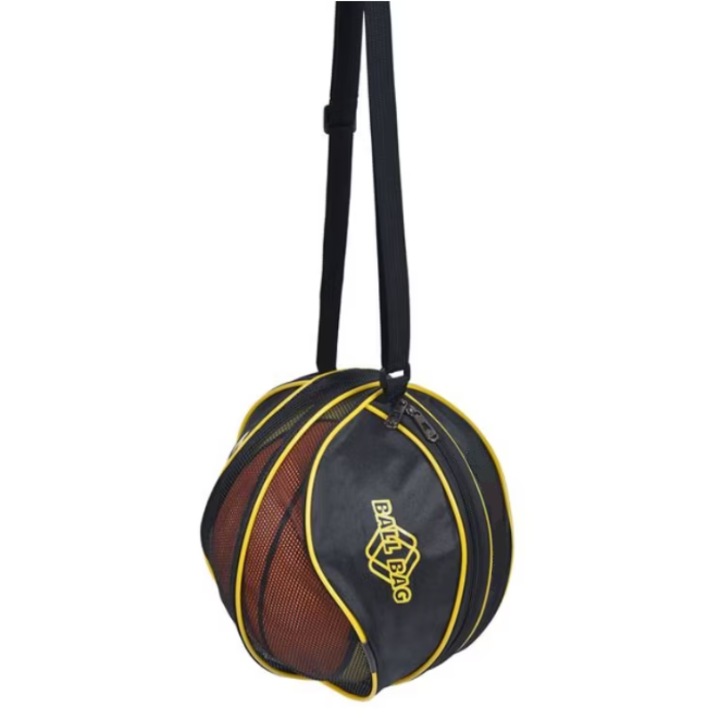 Транспортна чанта за топка, макс. размер 7, черно / жълто