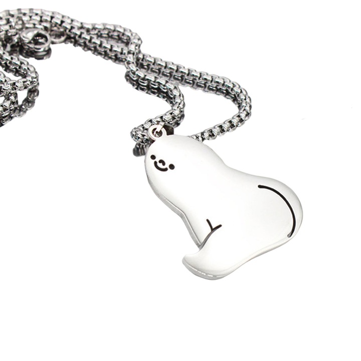 Lánc, fiatalos vicces modell, M2, szexi lusta medál, unisex, sötét ezüst, EFAYN