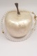 OEM Elegáns boka lánc, kézzel készített fehér gyöngyökkel és gránátalma kiegészítőkkel, boka 26 cm