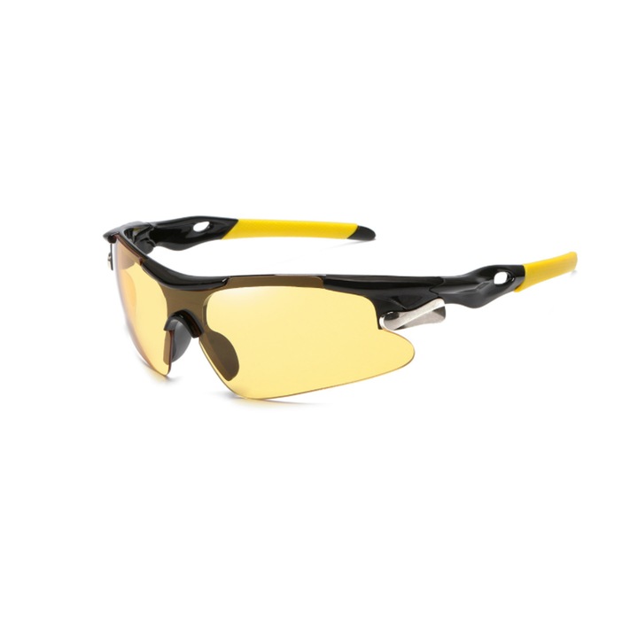 Фотохромни велосипедни очила, защита UV 400, унисекс, черно с жълто