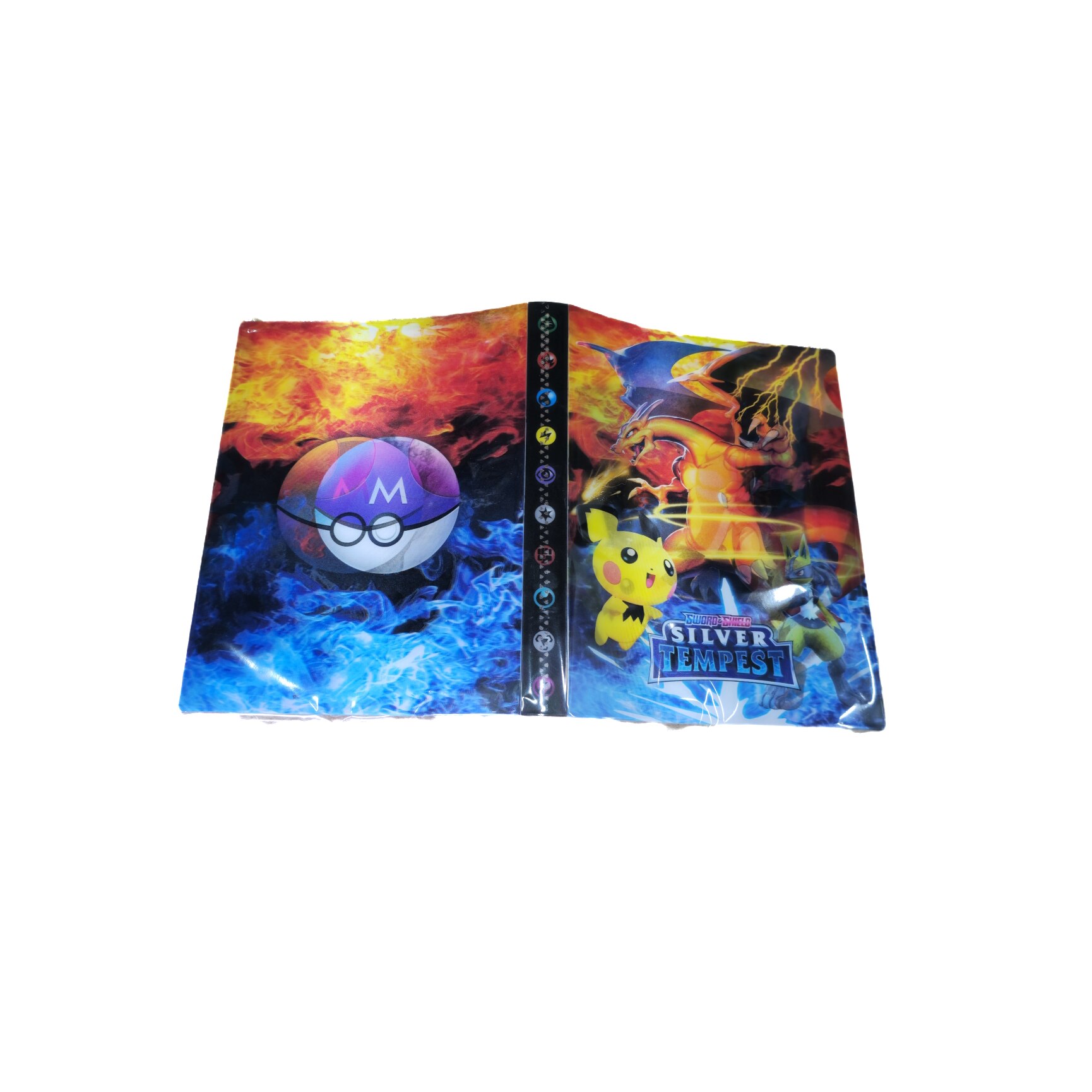 Set 100 carti Pokemon Mega Pack, Album 3D si cutie de depozitare