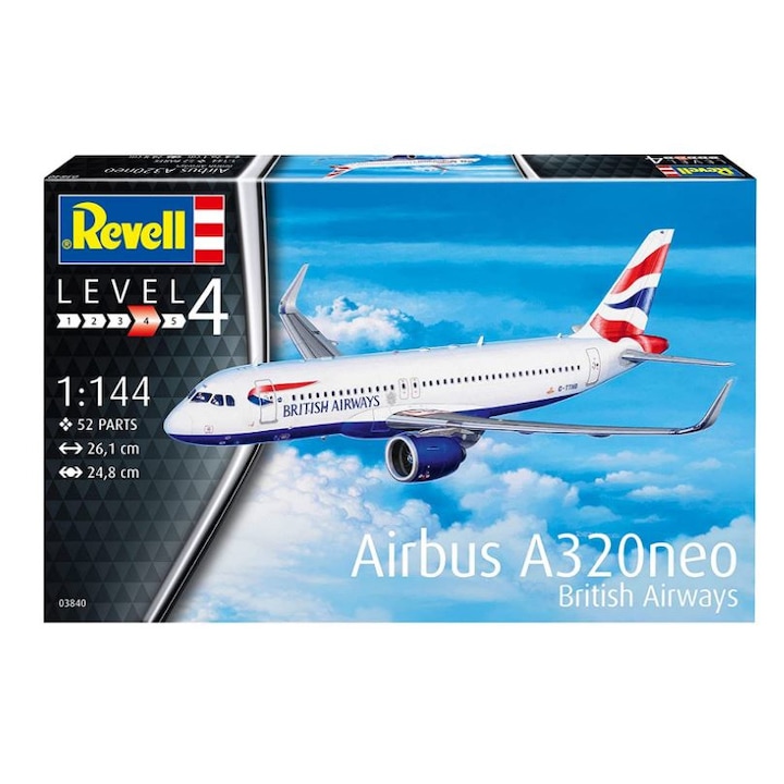 Aeromodel Revell British Airways A320 52 piese