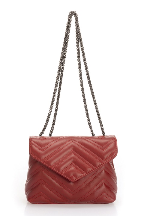 Massimo Castelli, Bőr válltáska láncos átalakítható keresztpánttal, Sötétpiros