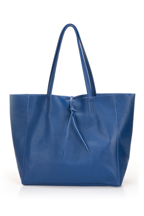 Massimo Castelli, Shopper fazonú bőrtáska texturált dizájnnal, Kék