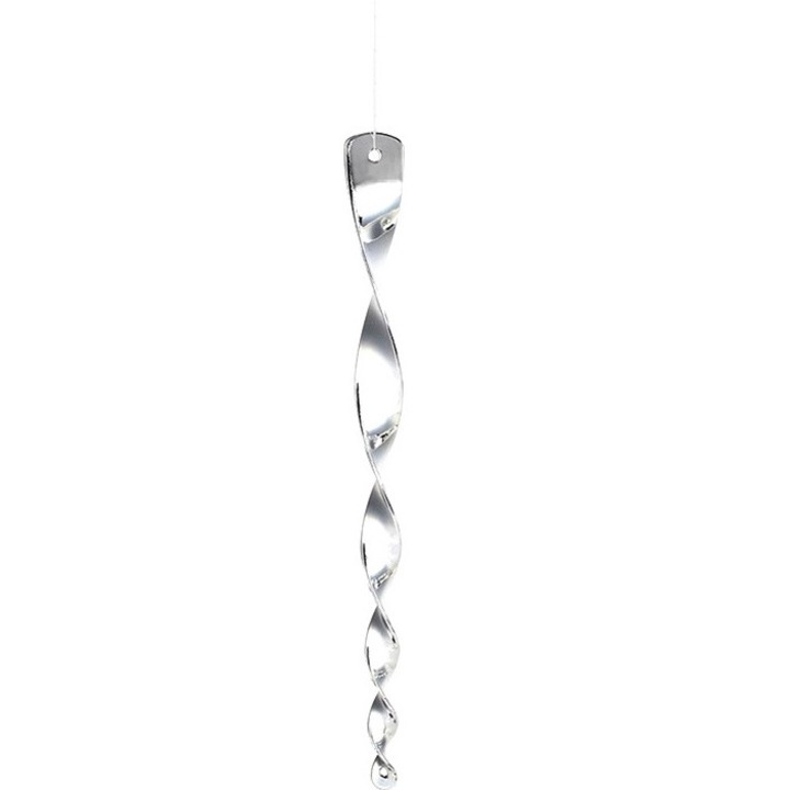 10 db-os fényvisszaverő madárijesztő készlet madaraknak, akril, 30 cm, ezüst