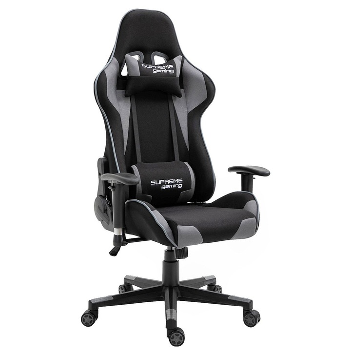 Gaming szék, modell PlayMaker, Zenga, fekete és szürke