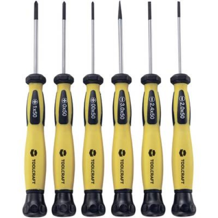 Комплект отвертки ESD за право острие и звездовидни винтове PH Phillips 6 бр. Toolcraft 814609 (814609)