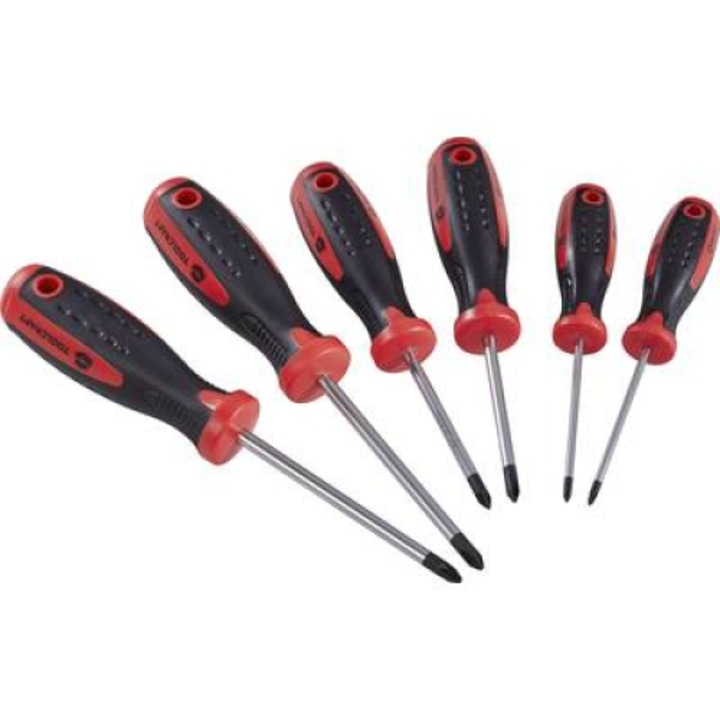 Работилница кръстата отвертка PH/PZ 6 части TOOLCRAFT (96029C1122)