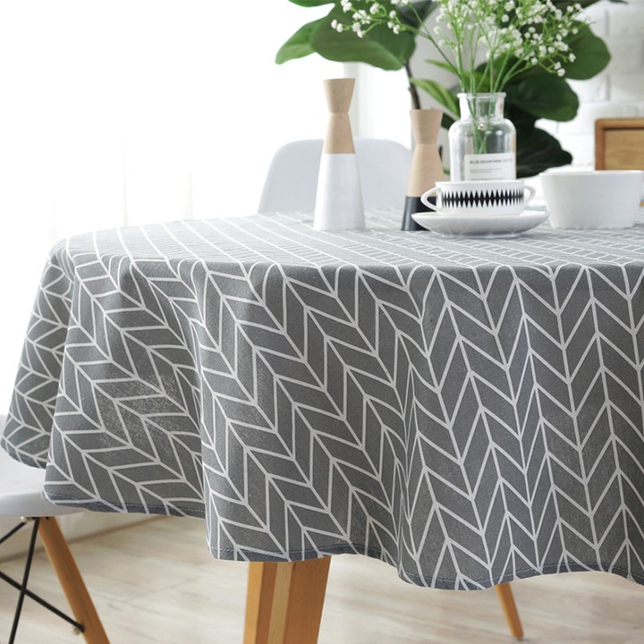Pamut asztalterítő, nyíl minta, strapabíró, 150cm