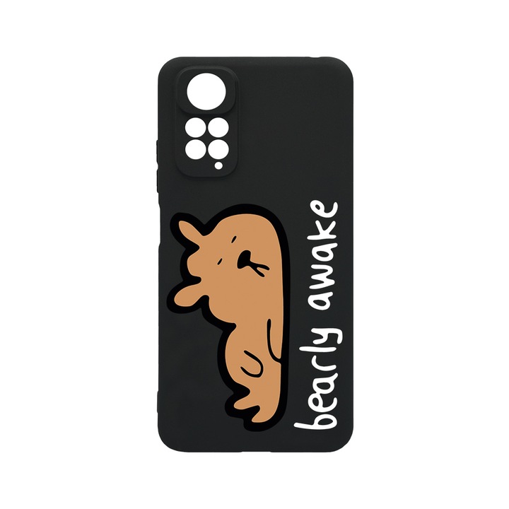 Husa BestCase® Slim SIlicon 0.8MM, Compatibila Cu Xiaomi Redmi Note 11s 4G, Bearly Awake, Rezistenta la uzura, Protectie Camera, c-B 998
