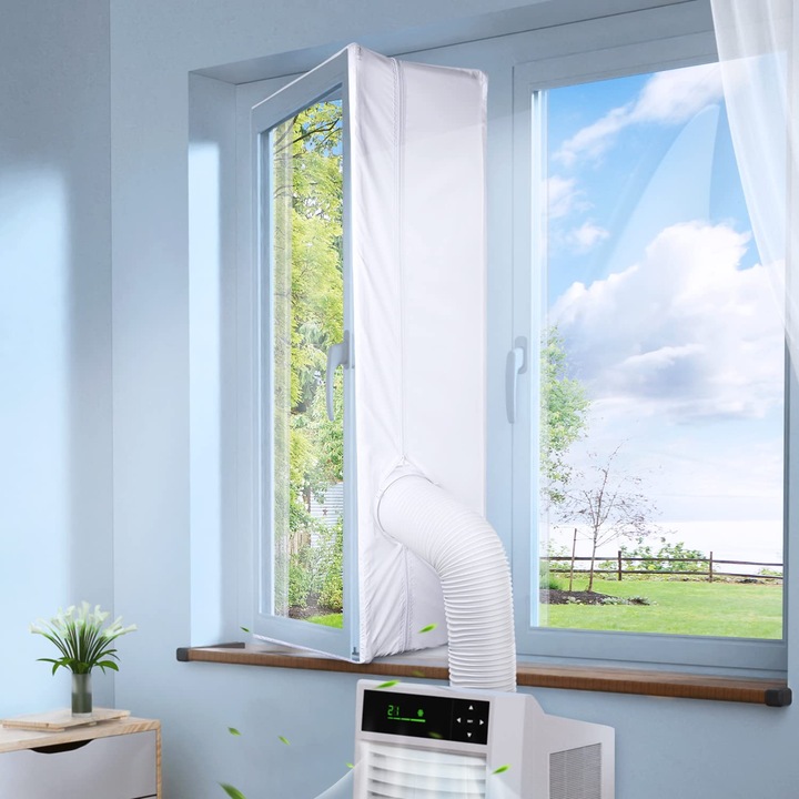 Garnitura de fereastra pentru aparatul de aer conditionat mobil, 300 cm, Poliester 210D, Rezistenta UV