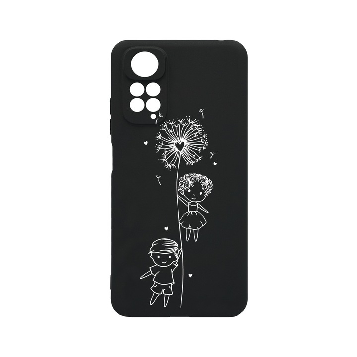 Силиконов калъф BestCase за Xiaomi Redmi Note 11 Pro 4G / 5G, Girl And Boy, 0.8MM Slim, Camera Protection, Black Silicon Series, c-B 1049