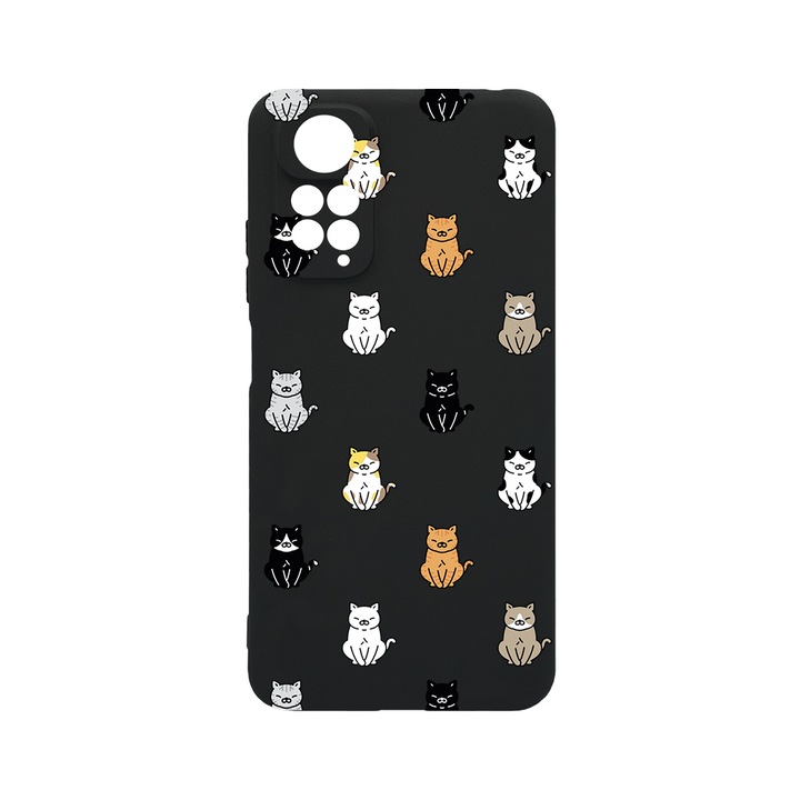 BestCase Slim Silicon 0.8MM telefontok, Xiaomi Redmi Note 11 Pro 4G / 5G, Cat Pattern, Kamera védő, c-B 1027