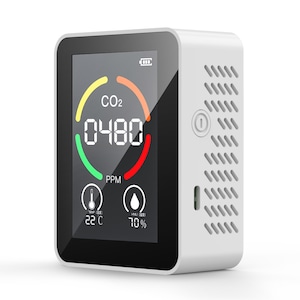 Monitor detector de CO2, LCD, Cu senzor TVOC, Bluetooth, Alb/Negru