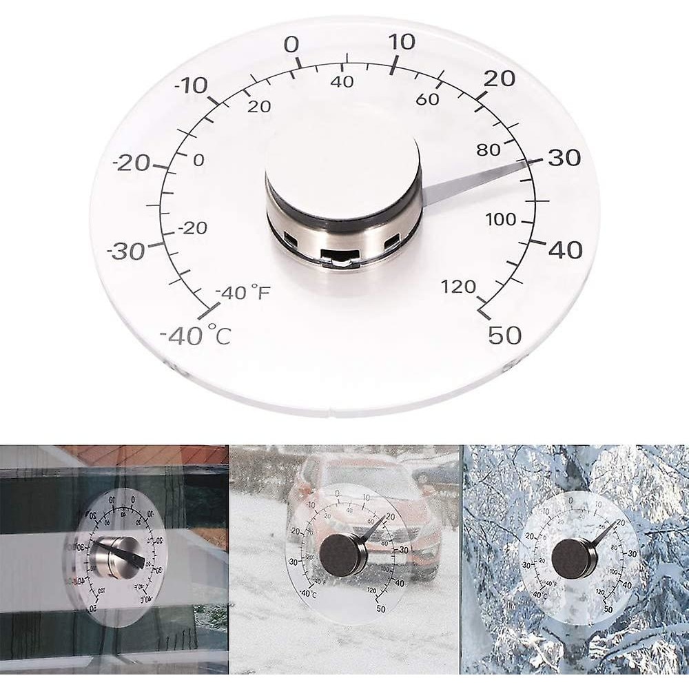 4.5inch clear bimetal outdoor window thermometer