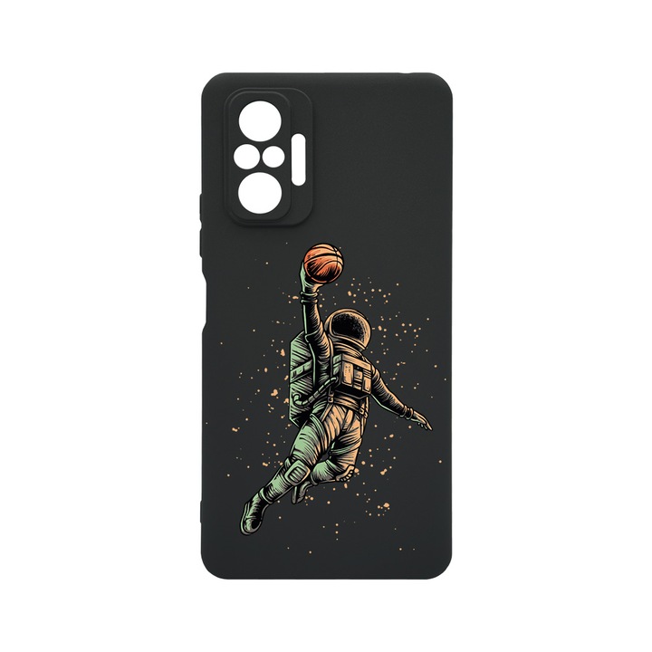 Husa BestCase® Slim SIlicon 0.8MM, Compatibila Cu Xiaomi Redmi Note 10 Pro Max, Astronaut Basketball, Rezistenta la uzura, Protectie Camera, c-B 1003