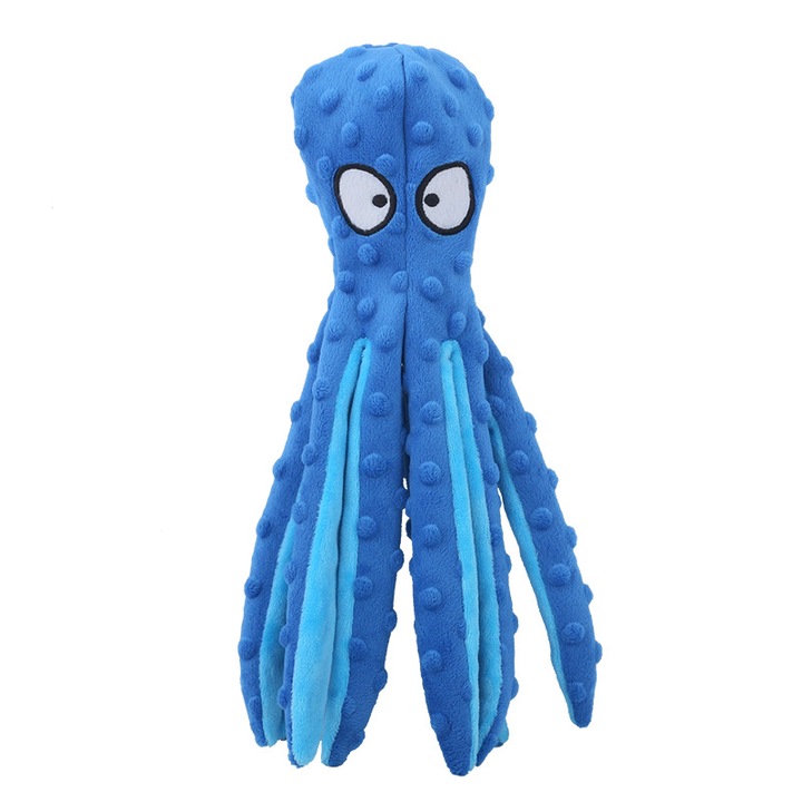 Jucarie pentru animale de companie, octopus, material moale, 32x8x8cm, multicolor