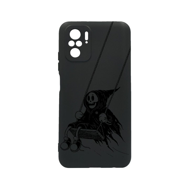 Силиконов калъф BestCase за Xiaomi Poco M5s, Death Swinging, 0.8MM Slim, Camera Protection, Black Silicon Series, c-B 1063
