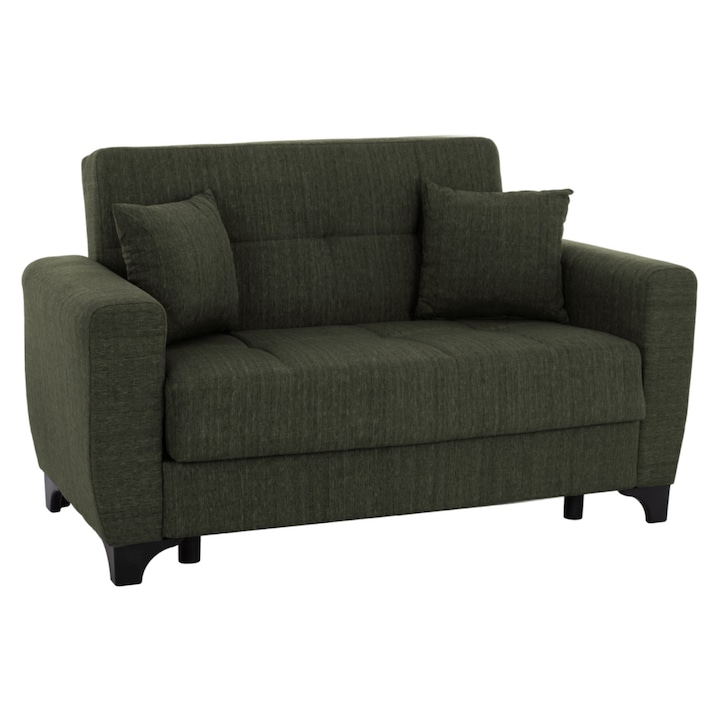 Многофункционален двуместен разтегателен диван, маслина, 160x84x88 см