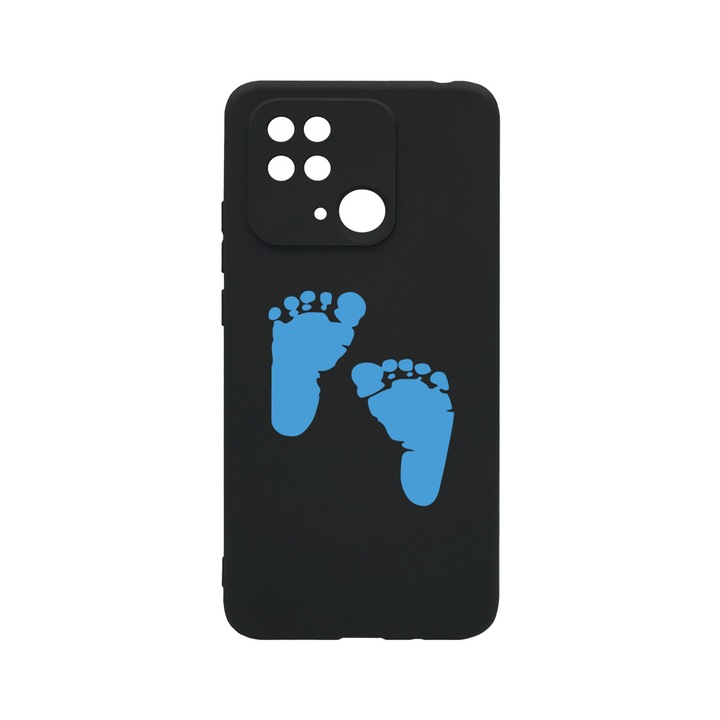 BestCase Slim Silicon 0.8MM telefontok, Xiaomi Redmi 10C, Boy Feet Print, Kamera védő, c-B 960