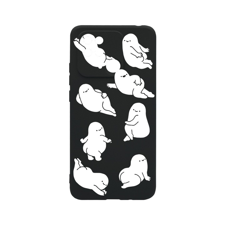 BestCase Slim Silicon 0.8MM telefontok, Xiaomi Redmi 10C, Oversize Pattern, Kamera védő, c-B 1044