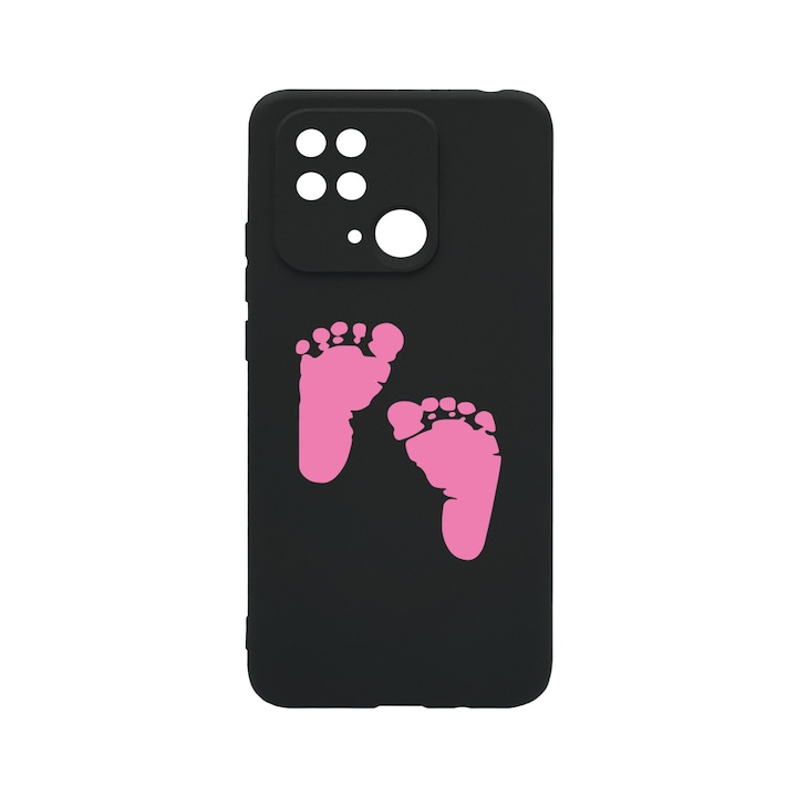 BestCase Slim Silicon 0.8MM telefontok, Xiaomi Redmi 10C, Girl Feet Print, Kamera védő, c-B 961