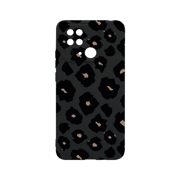 BestCase Slim Silicon 0.8MM telefontok, Xiaomi Redmi 10C, Leopard Pattern, Kamera védő, c-B 1037