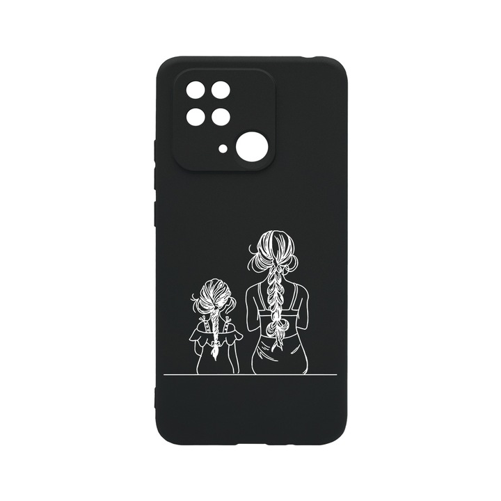BestCase Slim Silicon 0.8MM telefontok, Xiaomi Redmi 10C, Mom And Daughter, Kamera védő, c-B 1048