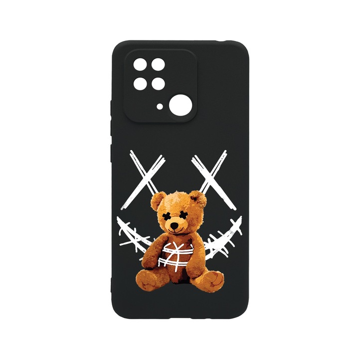 BestCase Slim Silicon 0.8MM telefontok, Xiaomi Redmi 10C, Teddy Bear Smile, Kamera védő, c-B 982