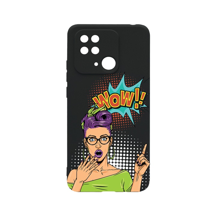 BestCase Slim Silicon 0.8MM telefontok, Xiaomi Redmi 10C, Girl Boss, Kamera védő, c-B 1010