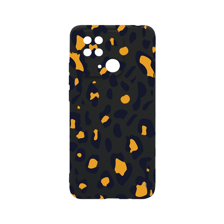 BestCase Slim Silicon 0.8MM telefontok, Xiaomi Redmi 10C, Leopard Pattern, Kamera védő, c-B 1031