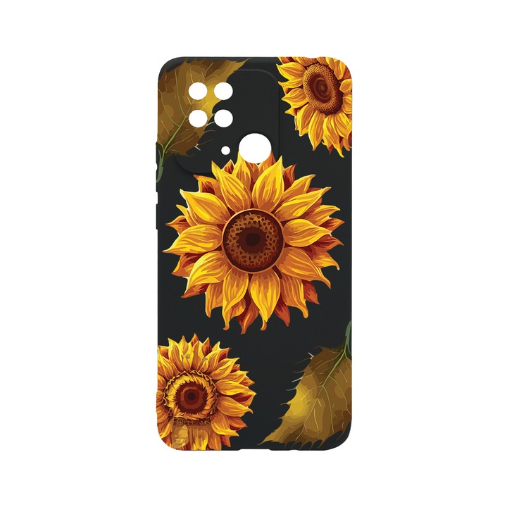 BestCase Slim Silicon 0.8MM telefontok, Xiaomi Redmi 10C, Sun Flower, Kamera védő, c-B 1070