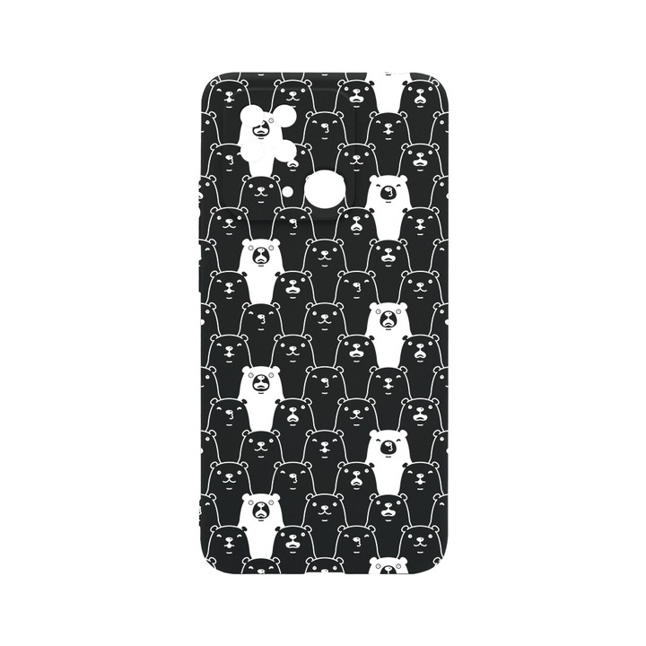 BestCase Slim Silicon 0.8MM telefontok, Xiaomi Redmi 10C, Teddy Bear Pattern, Kamera védő, c-B 1028