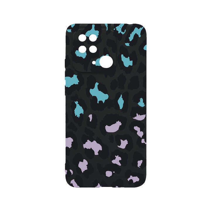 BestCase Slim Silicon 0.8MM telefontok, Xiaomi Redmi 10C, Leopard Pattern, Kamera védő, c-B 1034
