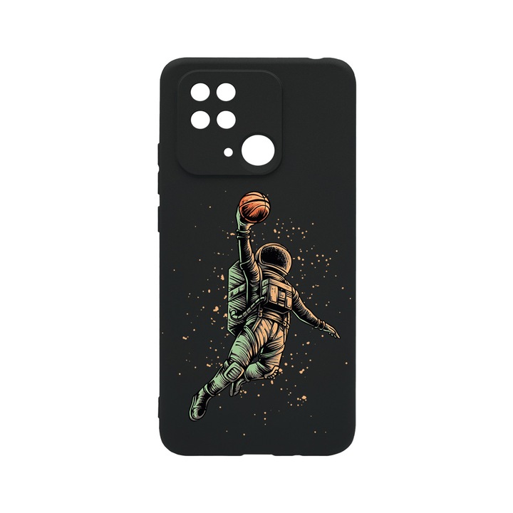 BestCase Slim Silicon 0.8MM telefontok, Xiaomi Redmi 10C, Astronaut Basketball, Kamera védő, c-B 1003