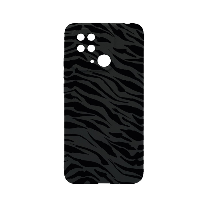 BestCase Slim Silicon 0.8MM telefontok, Xiaomi Redmi 10C, Tiger Pattern, Kamera védő, c-B 1058