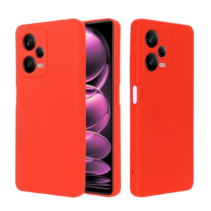Xiaomi Redmi Note 12 5G Telefontok - piros szilikon tok